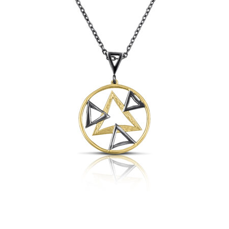 Sterling silver necklace gold plated