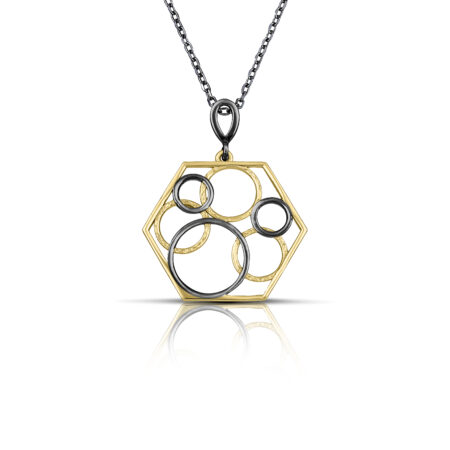 Sterling silver necklace gold plated