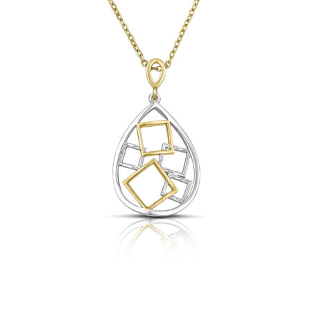 Sterling silver necklace platinum plated