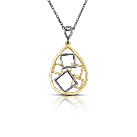 Sterling silver necklace gold plated