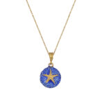 Sterling silver “Sea Urchin” pendant  gold plated, with enamel - Image 5
