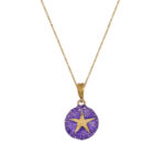 Sterling silver “Sea Urchin” pendant  gold plated, with enamel - Image 3
