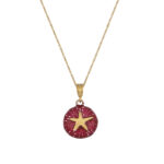 Sterling silver “Sea Urchin” pendant  gold plated, with enamel - Image 4