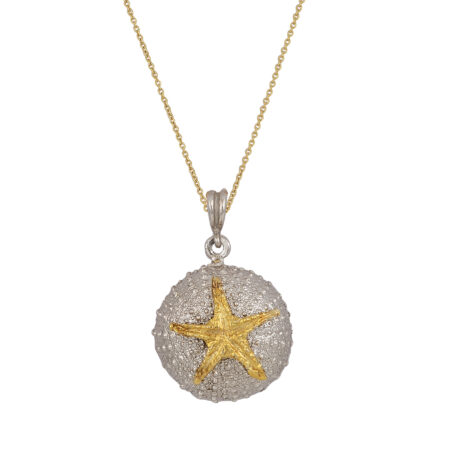 Sterling silver Sea urchin pendant