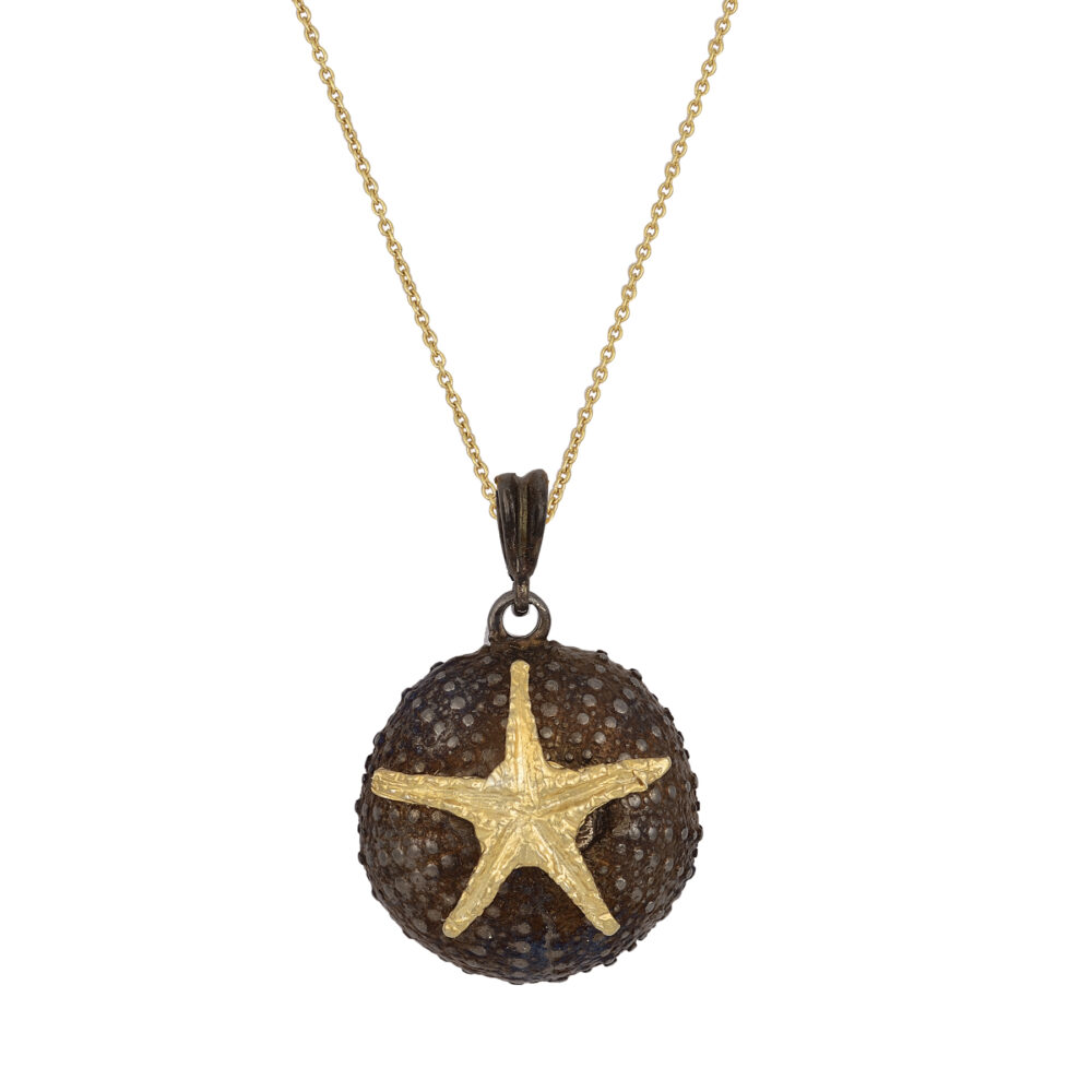 Sterling silver Sea urchin pendant