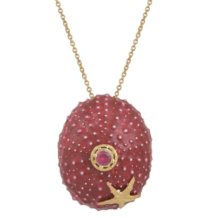 Silver Sea urchin necklace