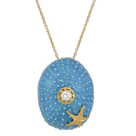 Silver Sea urchin necklace