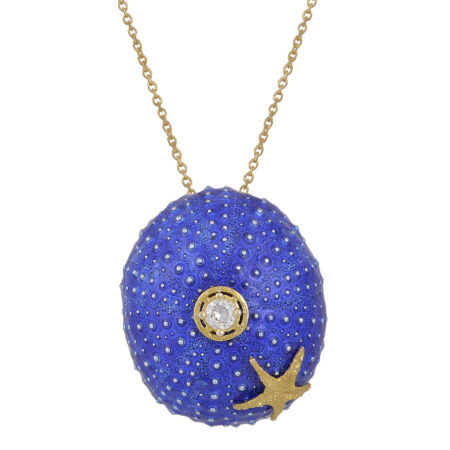 Silver Sea urchin necklace