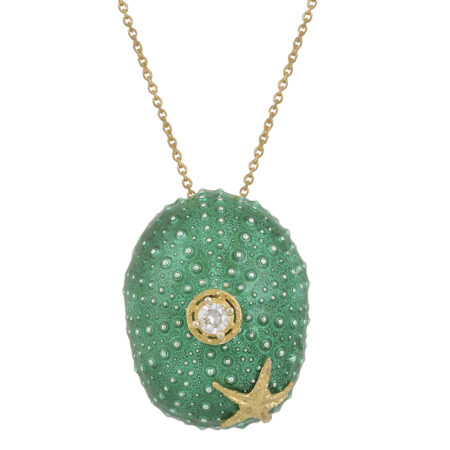 Silver Sea urchin necklace