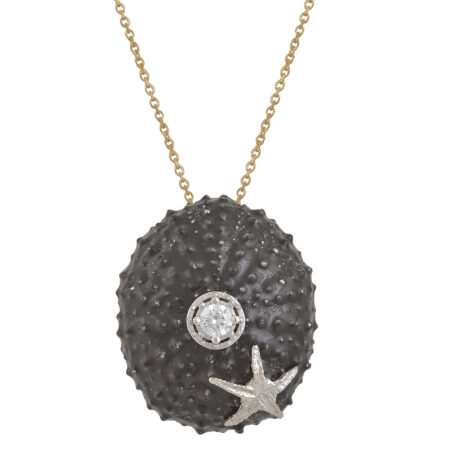 Silver Sea urchin necklace