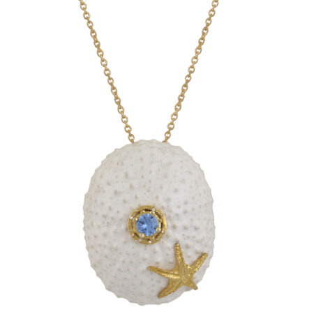 Silver Sea urchin necklace