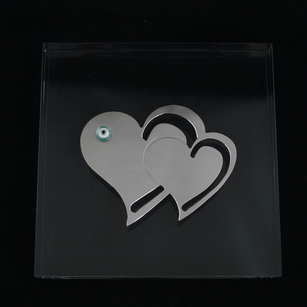 Decorative plexiglass with hearts