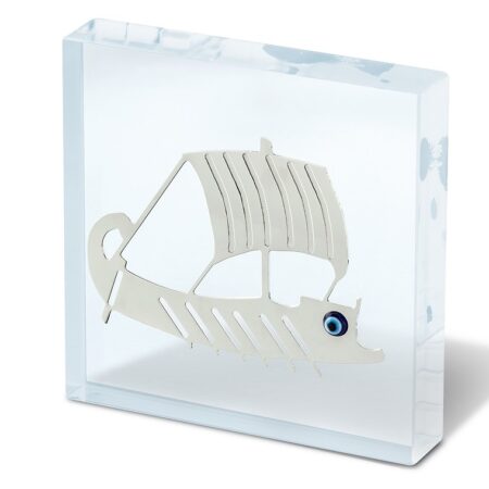 Decorative plexiglass with trireme