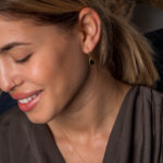 Sterling silver Drop Dangle Earrings with Black enamel - Image 2