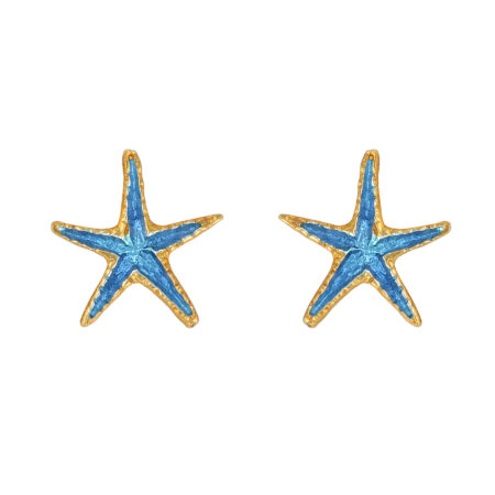Sterling silver Starfish earrings gold plated