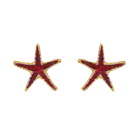 Sterling silver Starfish earrings gold plated