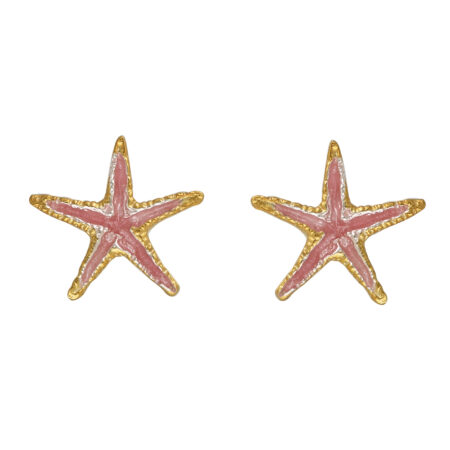 Sterling silver Starfish earrings gold plated
