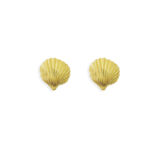 Sterling silver Clam earrings