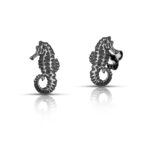 Sterling silver Seahorse earrings - Image 2