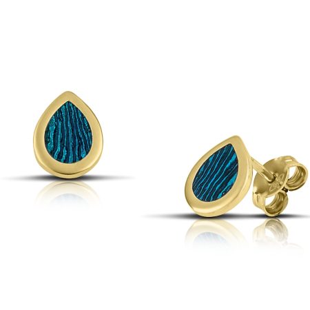 Sterling silver Drop Earrings with Turquoise enamel