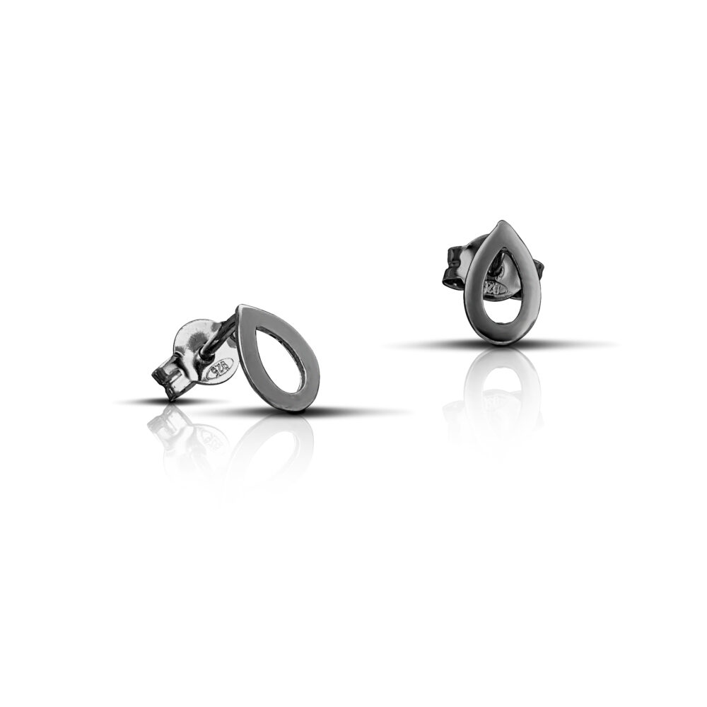Aσημένια σκουλαρίκια mini drop - Image 3