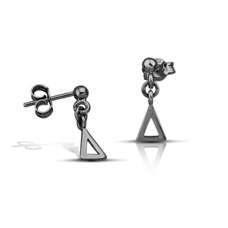 Sterling silver mini Triangle earrings