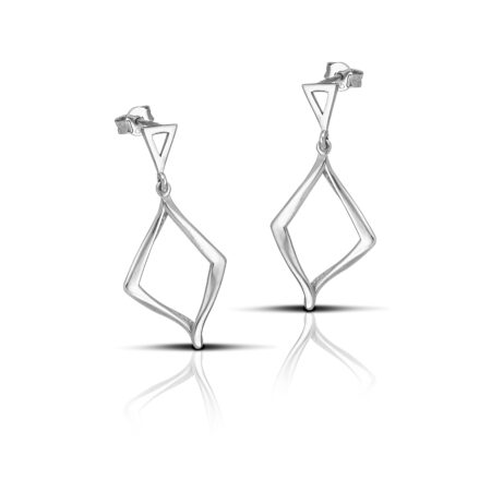 Sterling silver Rhombus earrings