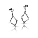 Sterling silver Rhombus earrings - Image 4
