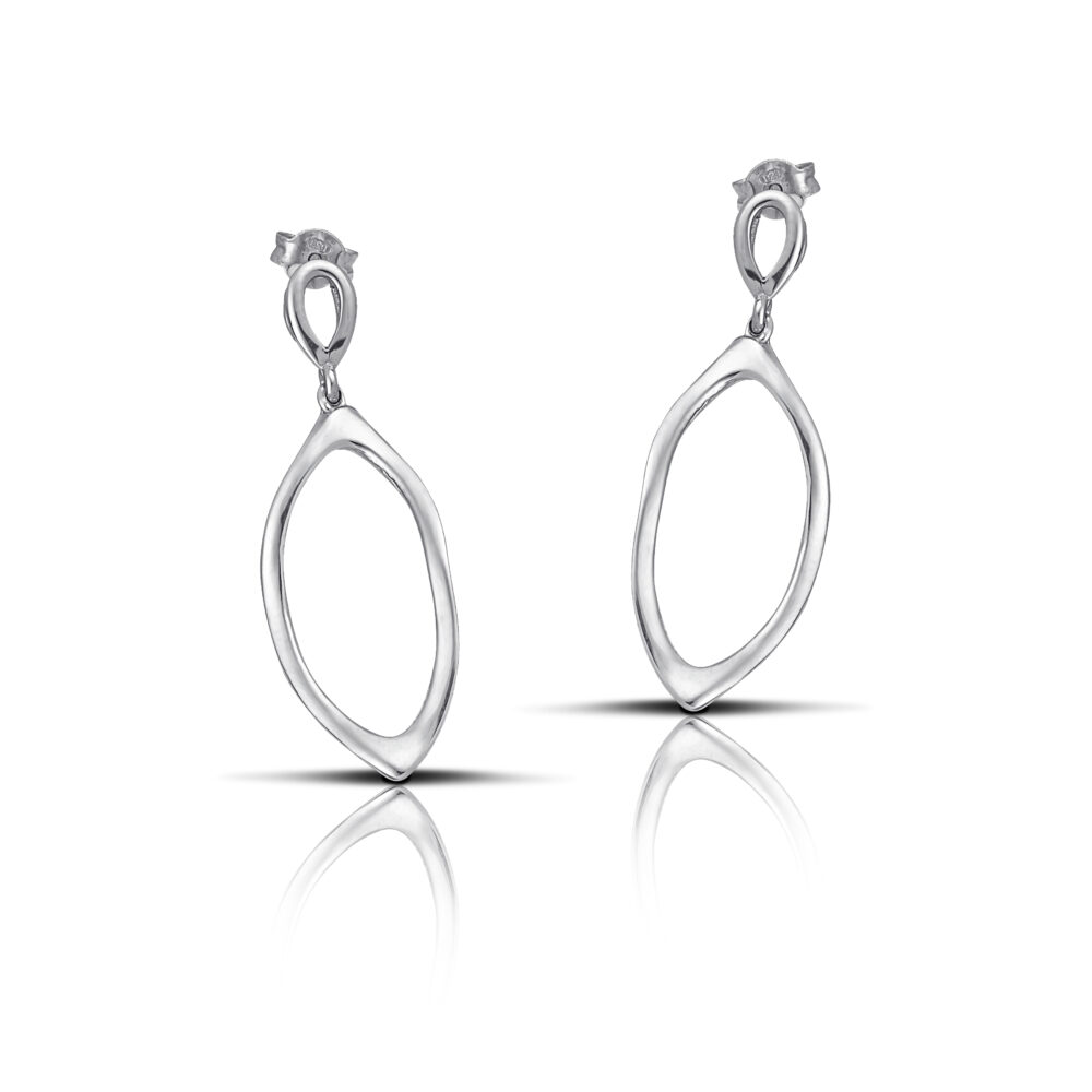 Sterling silver Oval earrings