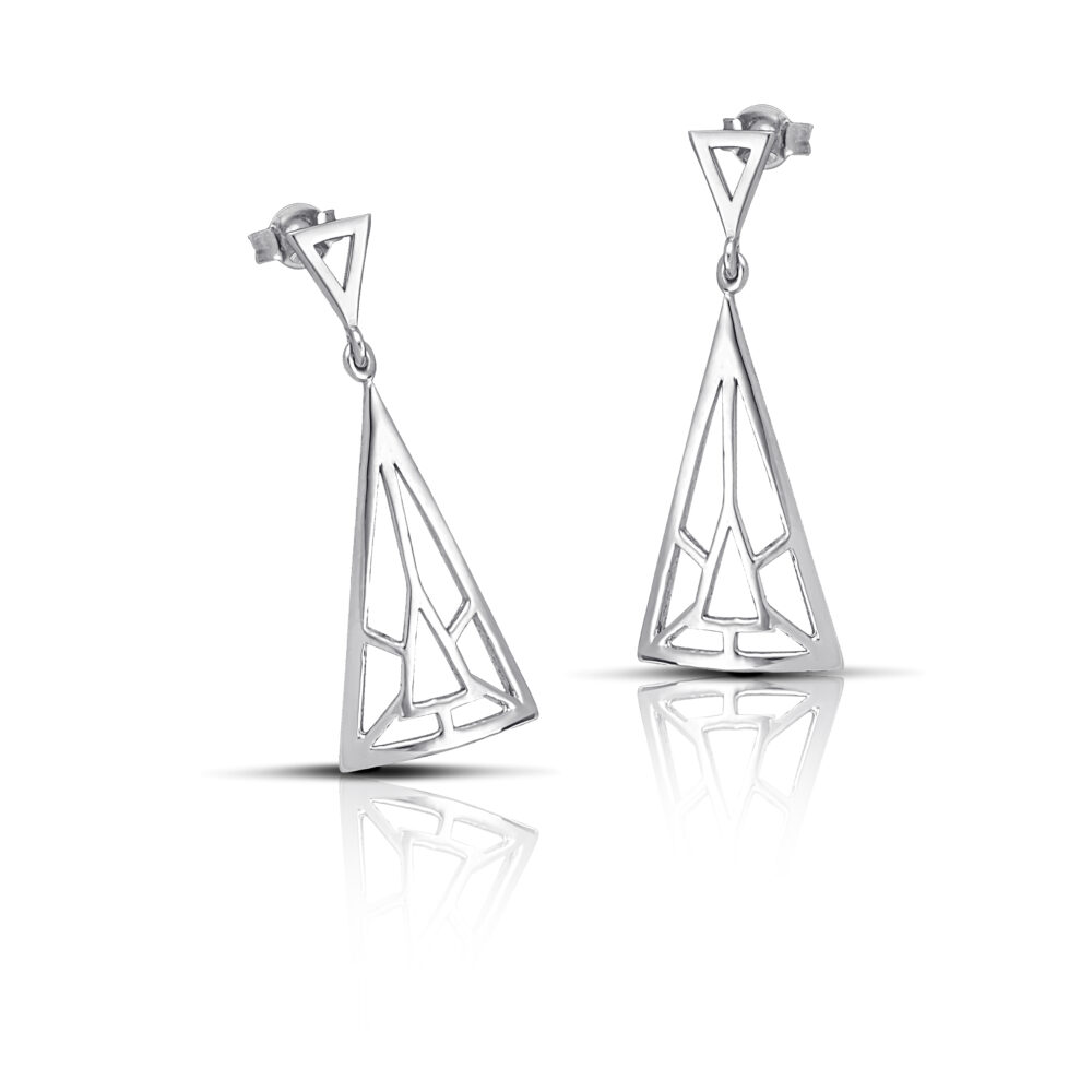 Sterling silver Triangle earrings