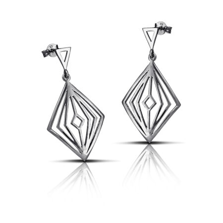Sterling silver Rhombus earrings