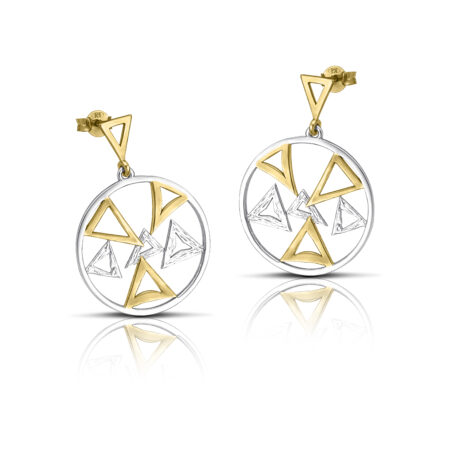 Sterling silver platinum plated earrings