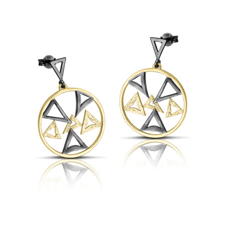Sterling silver earrings gold plated