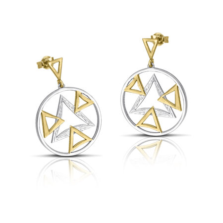 Sterling silver platinum plated earrings