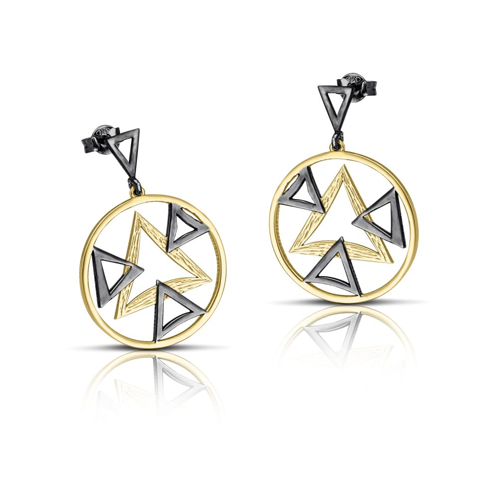 Sterling silver earrings gold plated