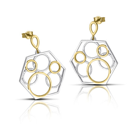Sterling silver platinum plated earrings