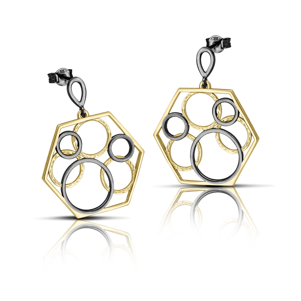 Sterling silver earrings gold plated