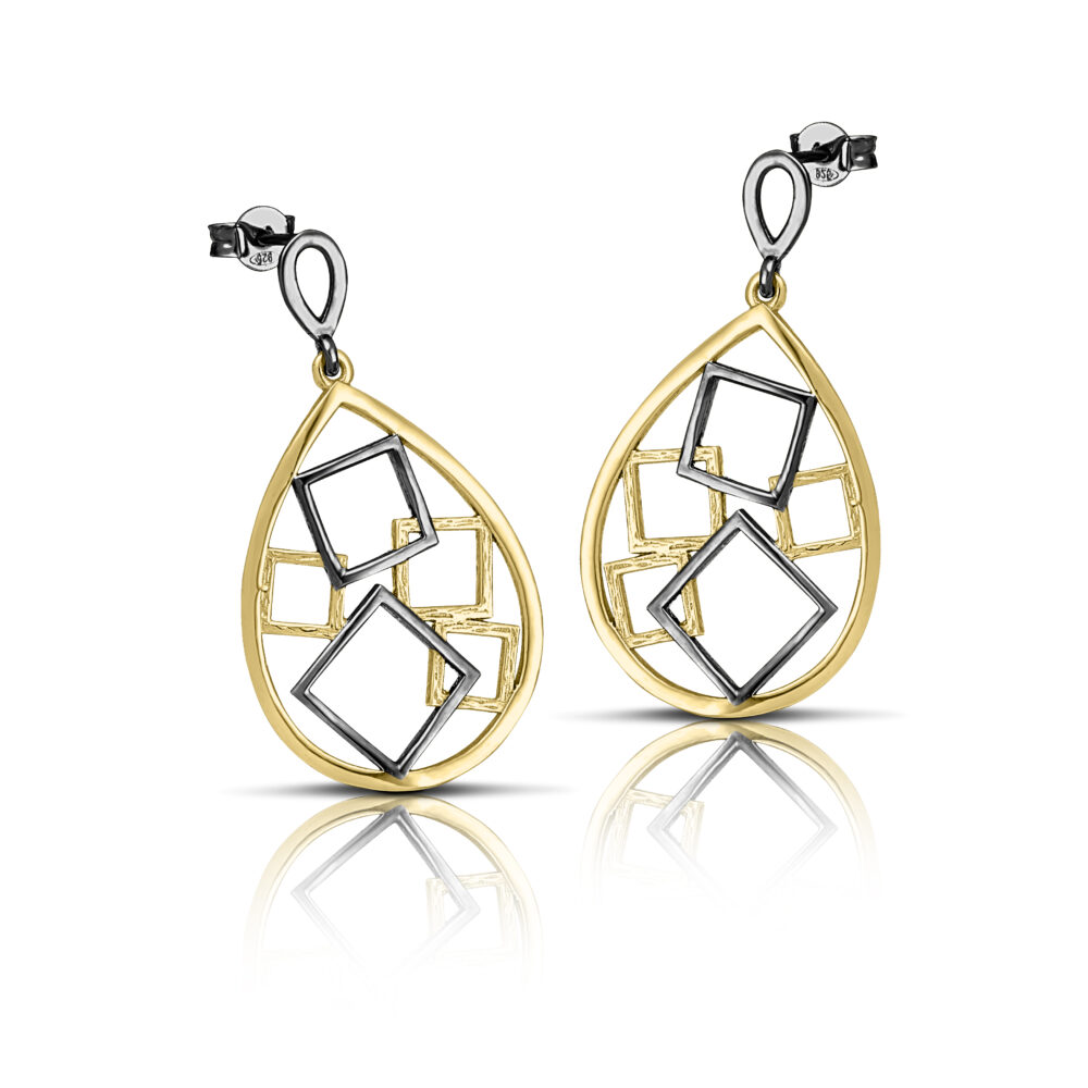 Sterling silver earrings gold plated