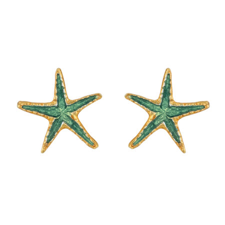 Sterling silver Starfish earrings gold plated