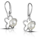 Sterling silverdangle earrings with pearls - Image 3