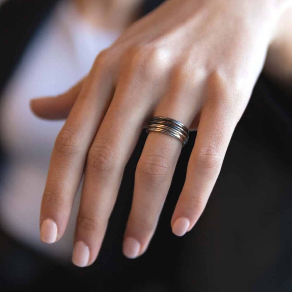 Sterling silver band ring - Image 2