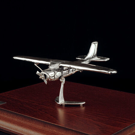 Silver Cessna aircraft