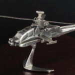 Silver Apache helicopter