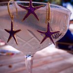 Sterling silver starfish earrings, gold plated with enamel - Image 2