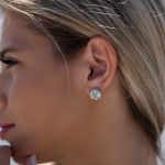 Sterling silver sea urchin earrings