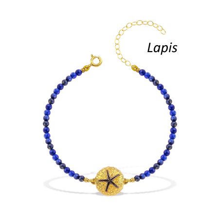 Βραχιόλι με Ημιπολύτιμες Πέτρες και Αχινό